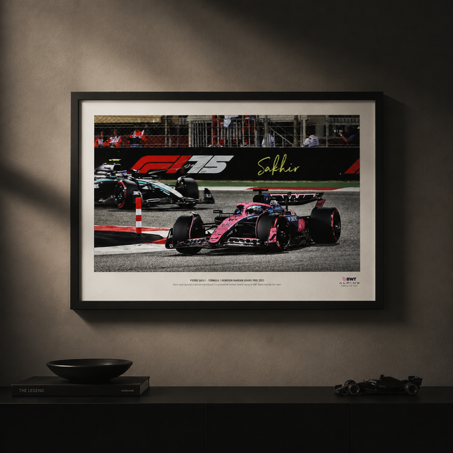 Pierre Gasly Signed 2025 BWT Alpine Formula One™ Team Print - Bahrain GP