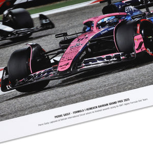 Pierre Gasly Signed 2025 BWT Alpine Formula One™ Team Print - Bahrain GP