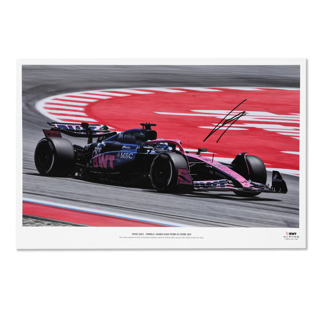Pierre Gasly 2025 Signed Print - Spanish GP