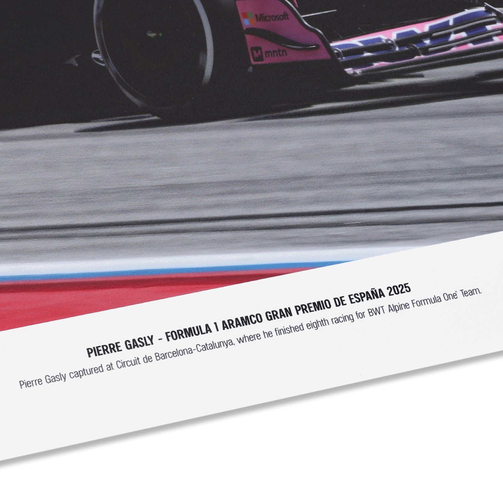 Pierre Gasly 2025 Signed Print - Spanish GP