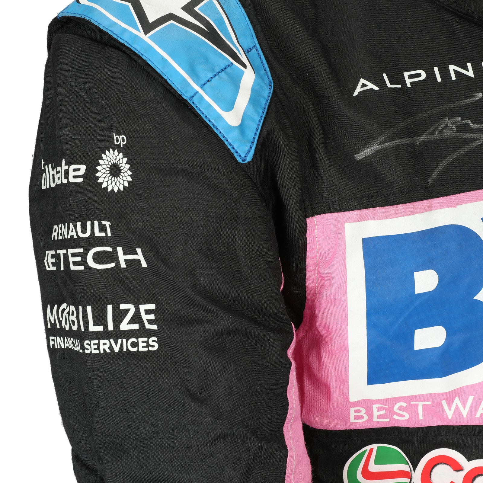 Alpine F1 Team signed Pierre Gasly 2024 US GP race-used suit authentic motorsport memorabilia