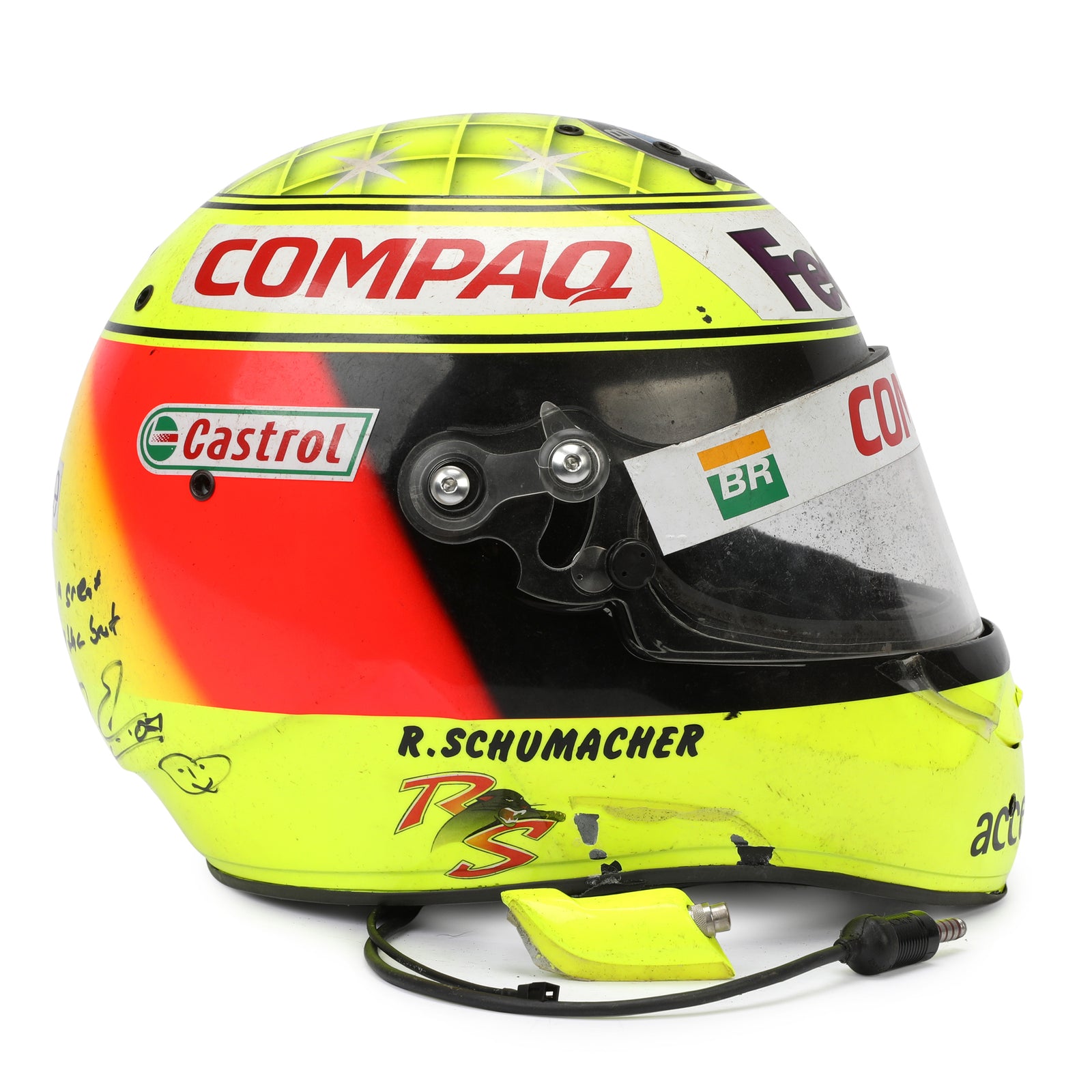 Season Launch LOT 416 - Ralf Schumacher 2001 Used Williams Helmet