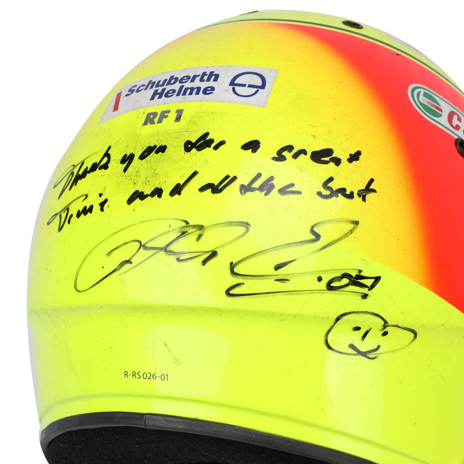 Season Launch LOT 416 - Ralf Schumacher 2001 Used Williams Helmet