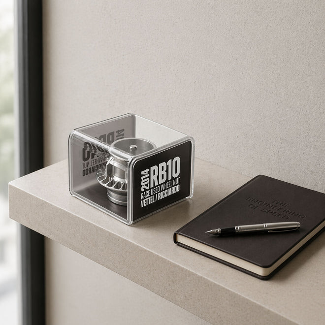 Red Bull Racing 2014 RB10 Grand Prix Used Wheel Nut in Display Case