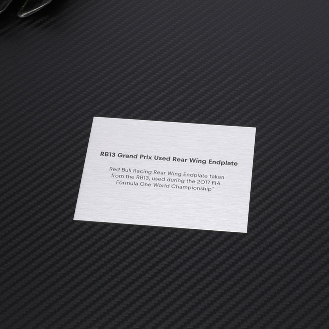 Red Bull Racing 2018 Grand Prix Used Left-Hand Rear Wing Endplate