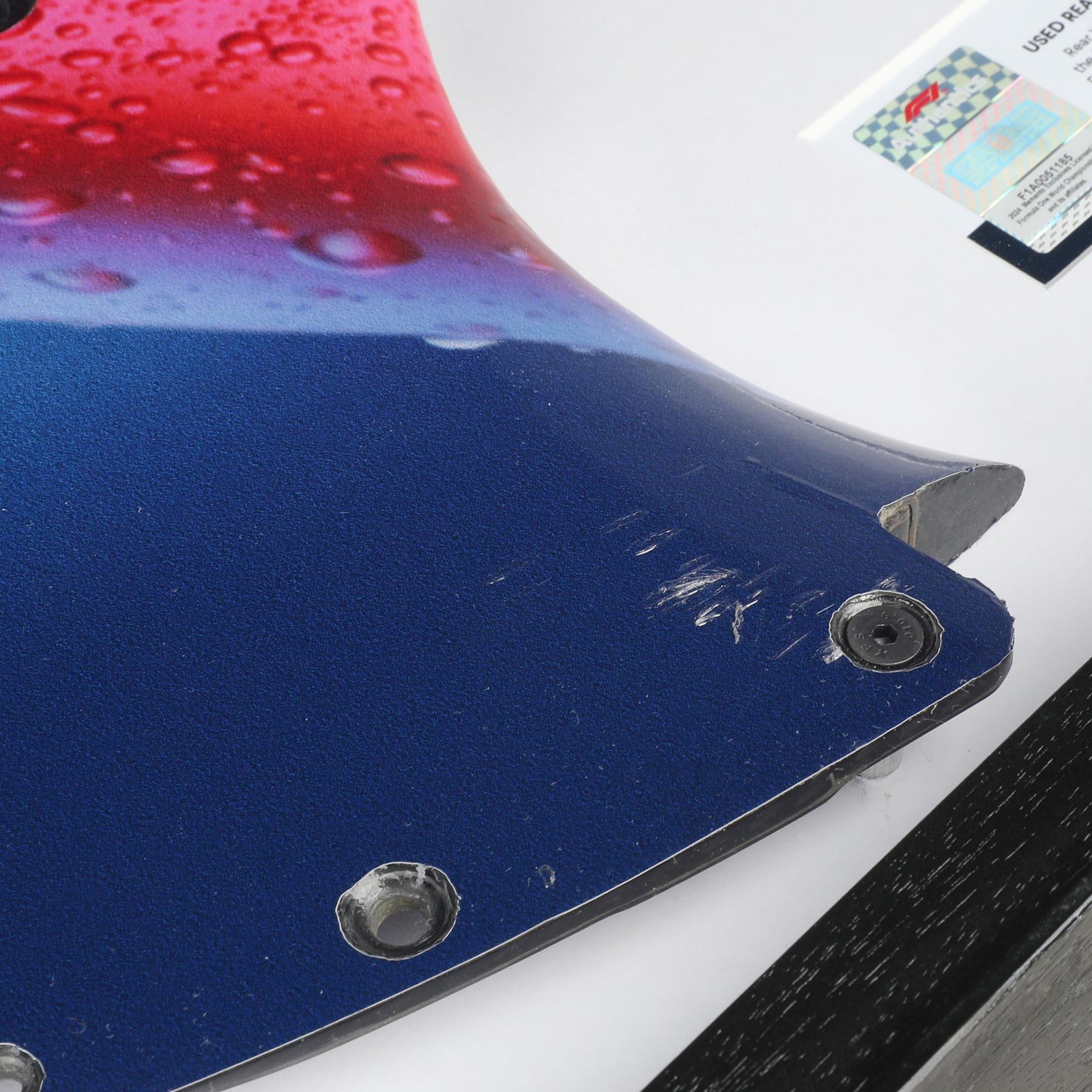 LOT 631 - Red Bull Racing RB6 2010 Framed Season Used Right Hand Rear Wing Endplate