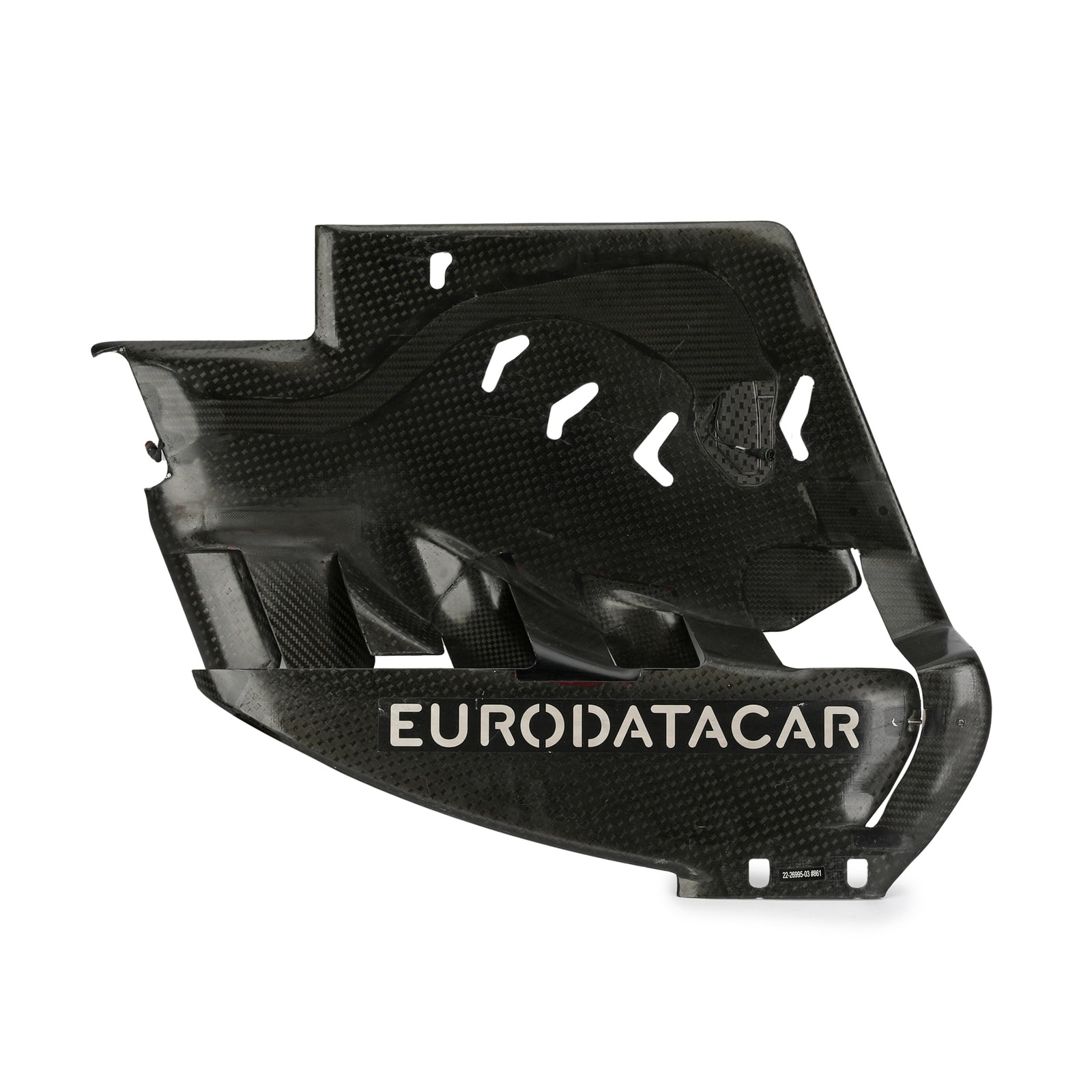 LOT 638 - Renault R.S.19 2019 Race Used Left Hand Rear Wing Endplate - Black EuroDataCar Branding