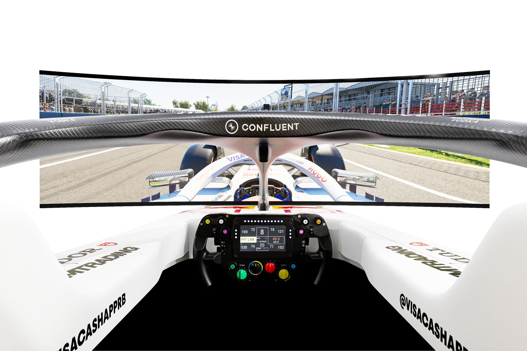 Visa Cash App Racing Bulls simulator 2026 full racing setup high-performance driving simulator