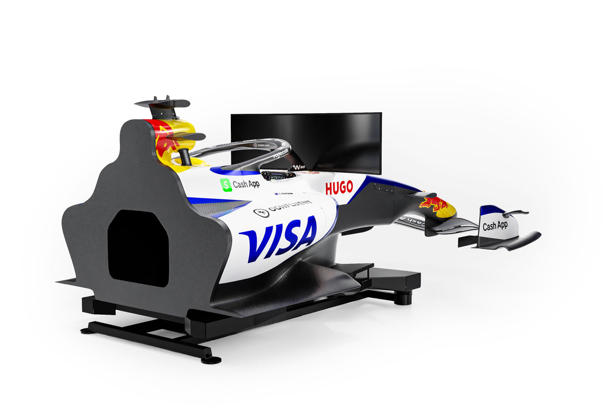 Visa Cash App Racing Bulls simulator 2026 full racing cockpit motorsport simulation experience