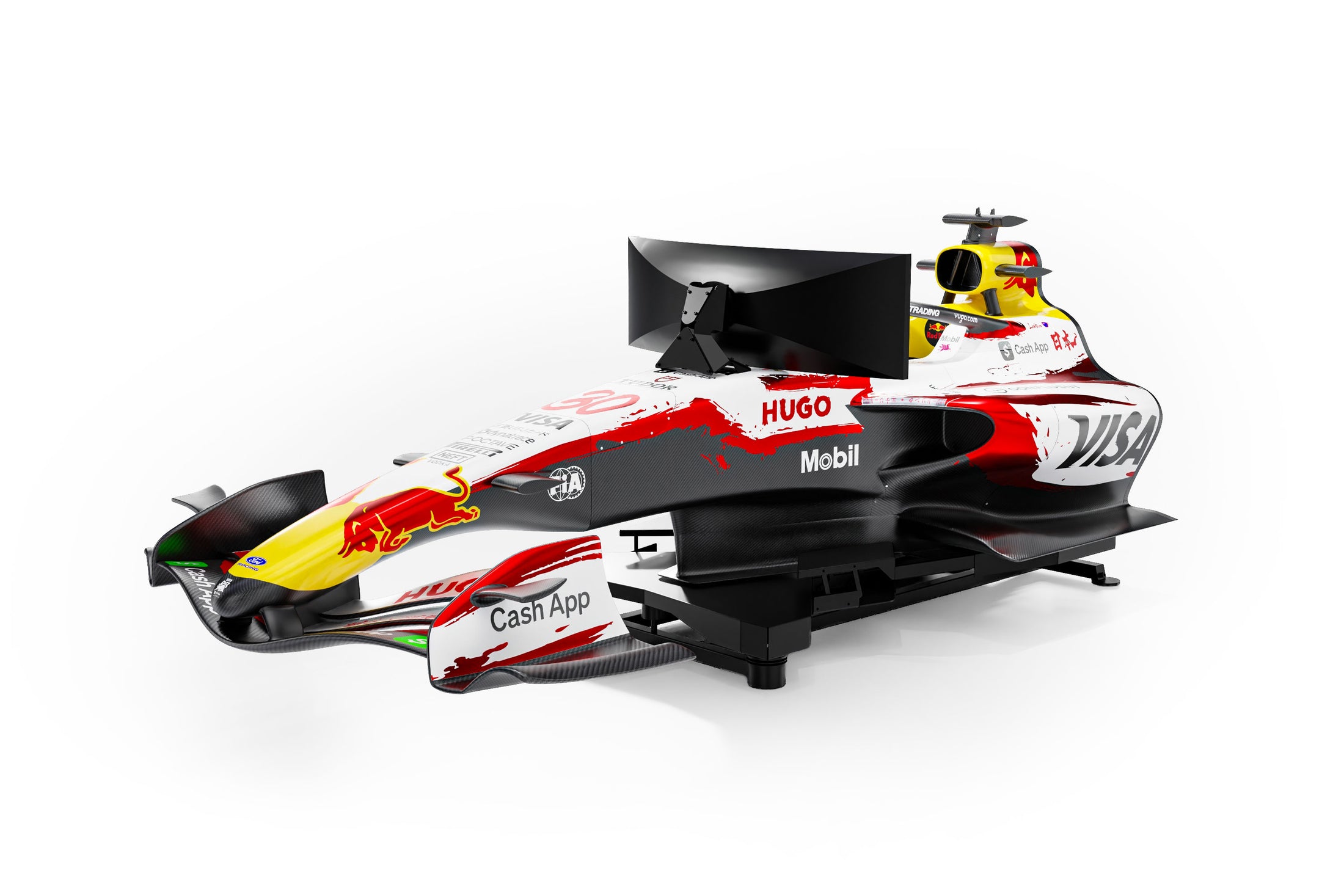 Visa Cash App RB F1 Team simulator 2026 Japanese GP Edition high-end racing cockpit simulator display