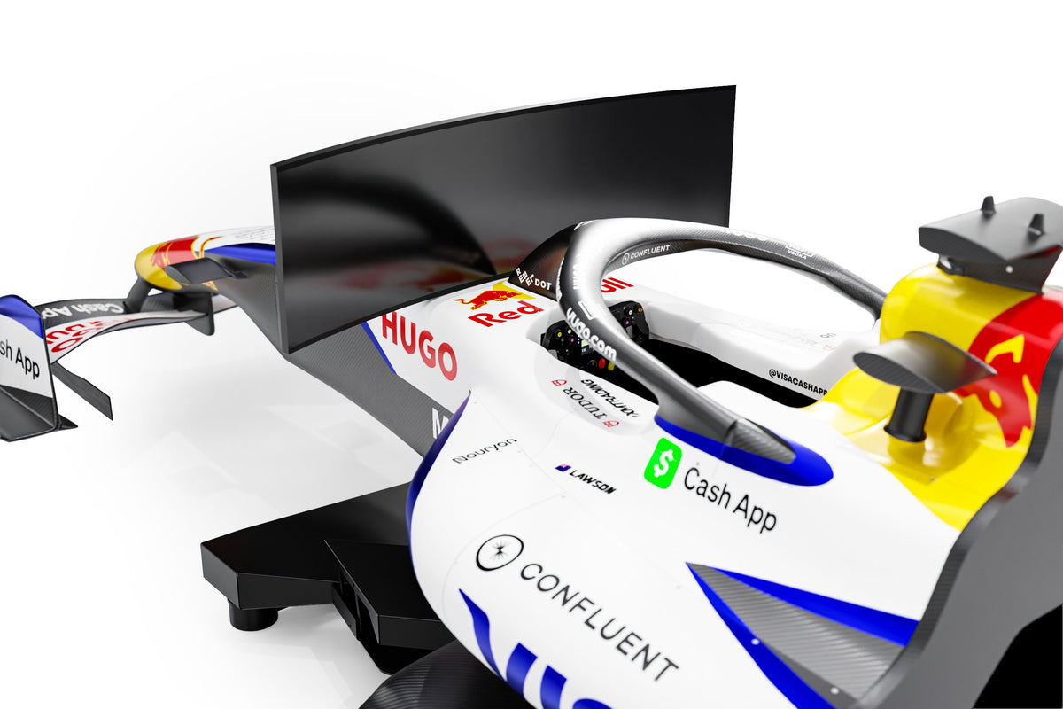 Racing Bulls F1 Team simulator 2026 advanced racing simulator cockpit premium display setup