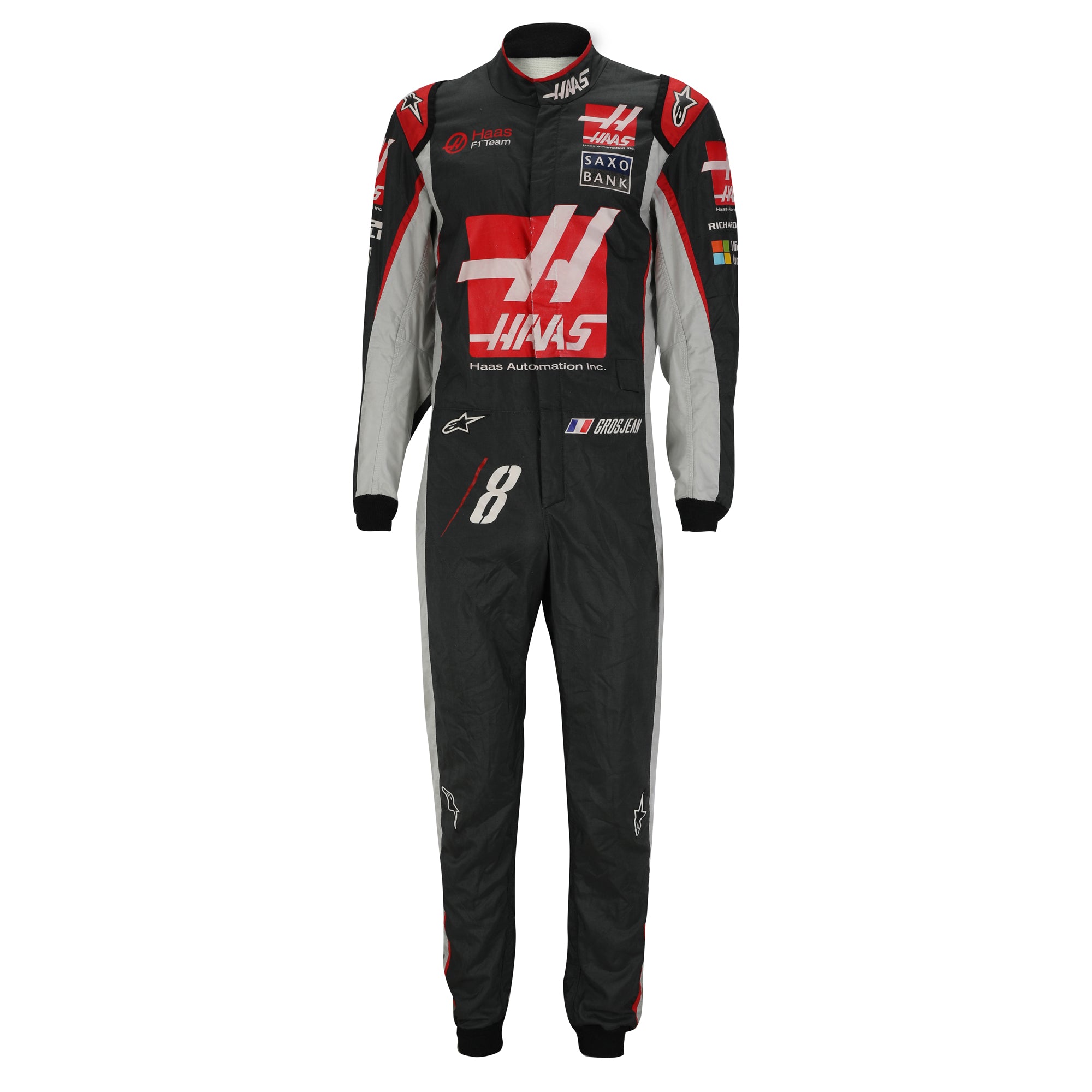 Romain Grosjean 2016 Haas F1 Team Grand Prix Used Suit