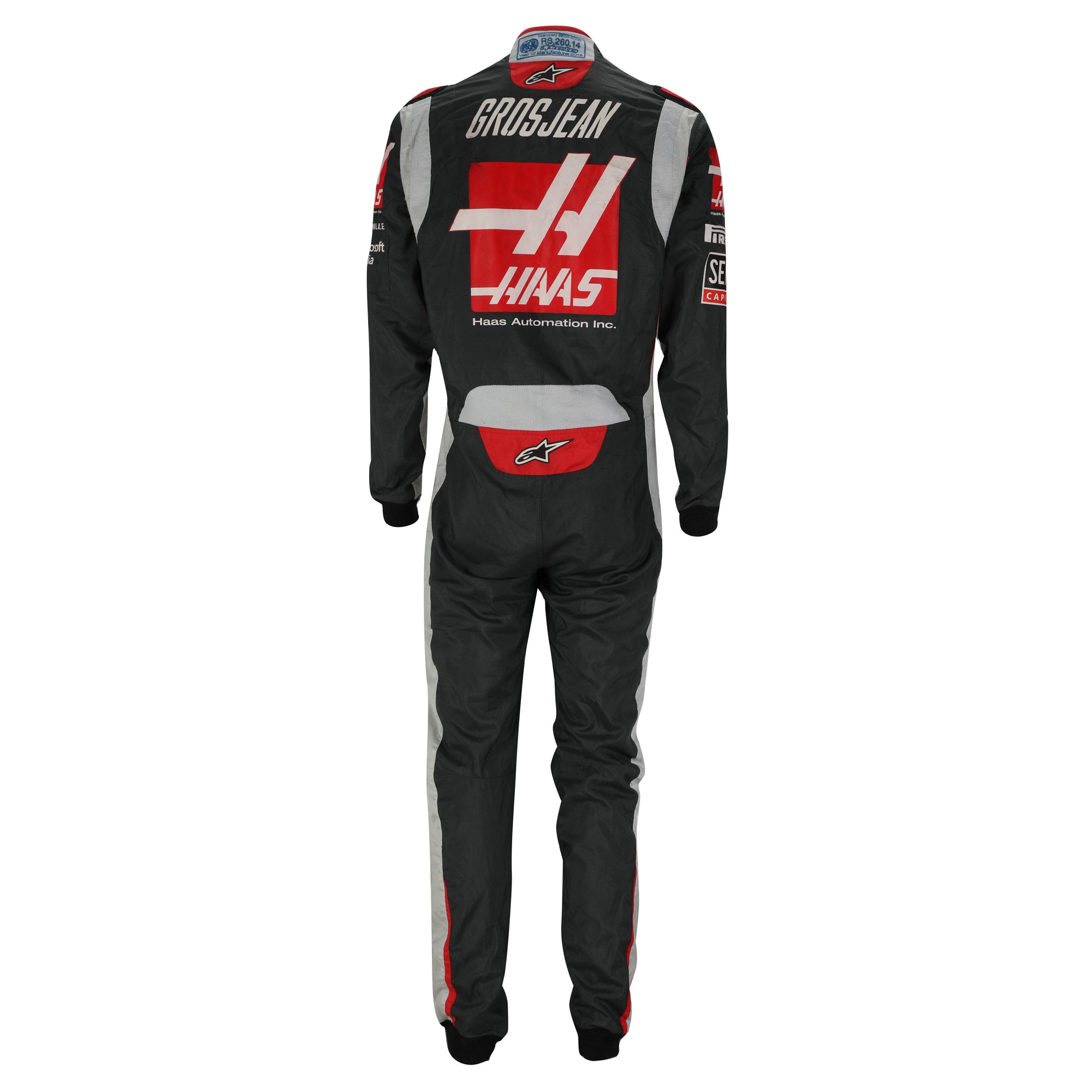 Romain Grosjean 2016 Haas F1 Team Grand Prix Used Suit