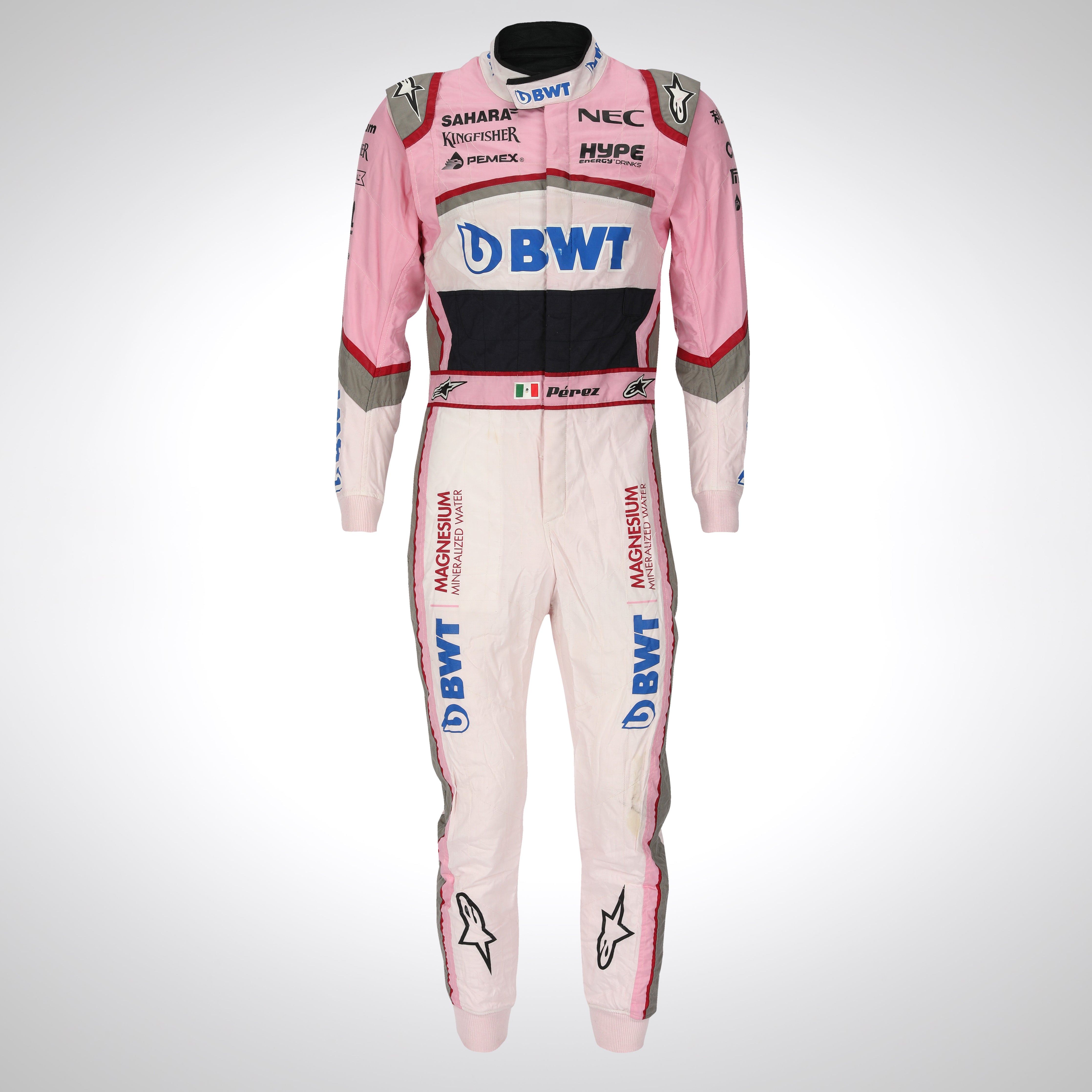 Sergio Pérez 2018 Sahara Force India F1 Team Grand Prix Used Suit
