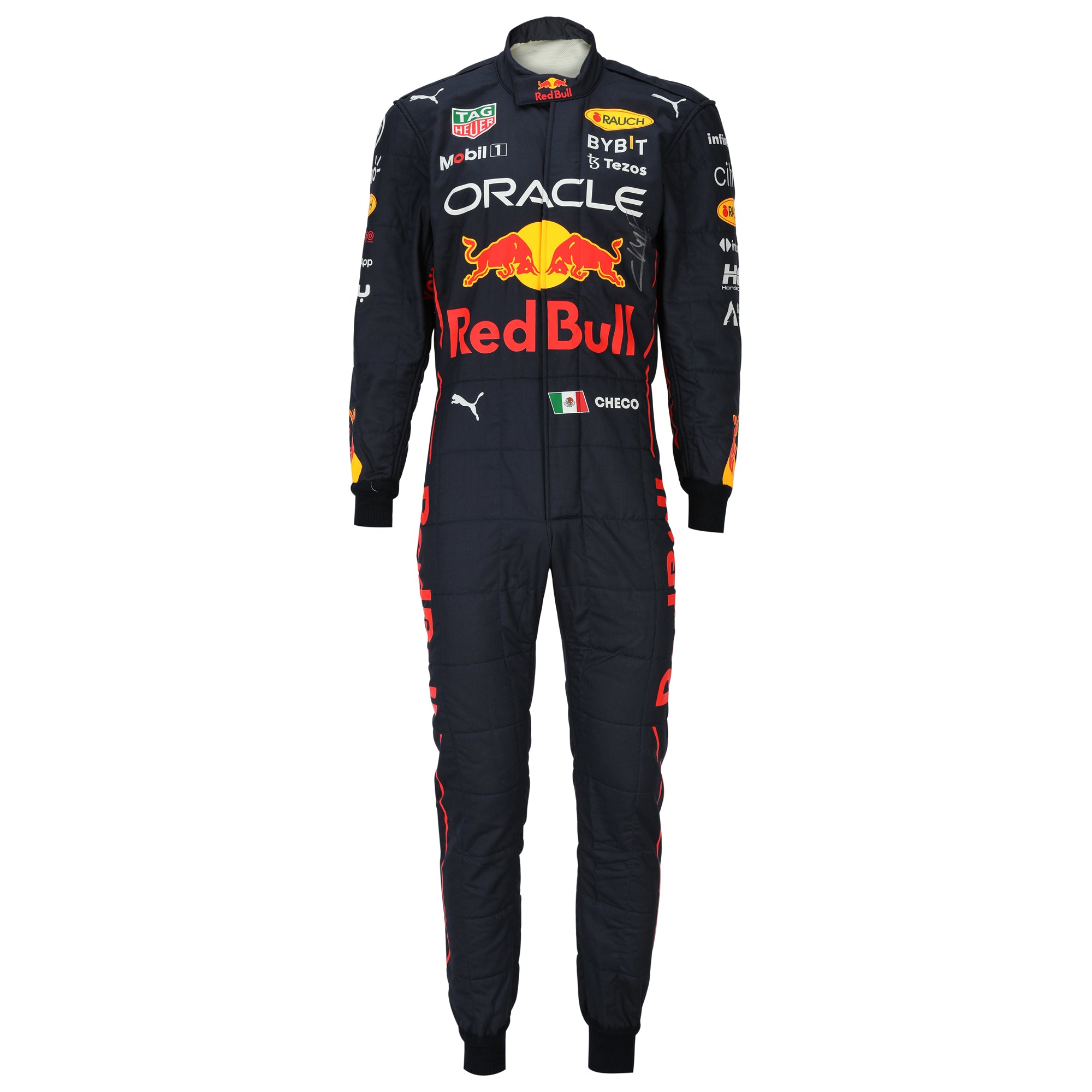 Sergio Pérez 2022 Signed Oracle Red Bull Racing Grand Prix Used Suit