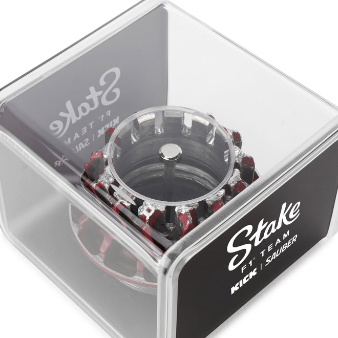 Stake Sauber F1 Team Wheel Nut in Display Case - Red
