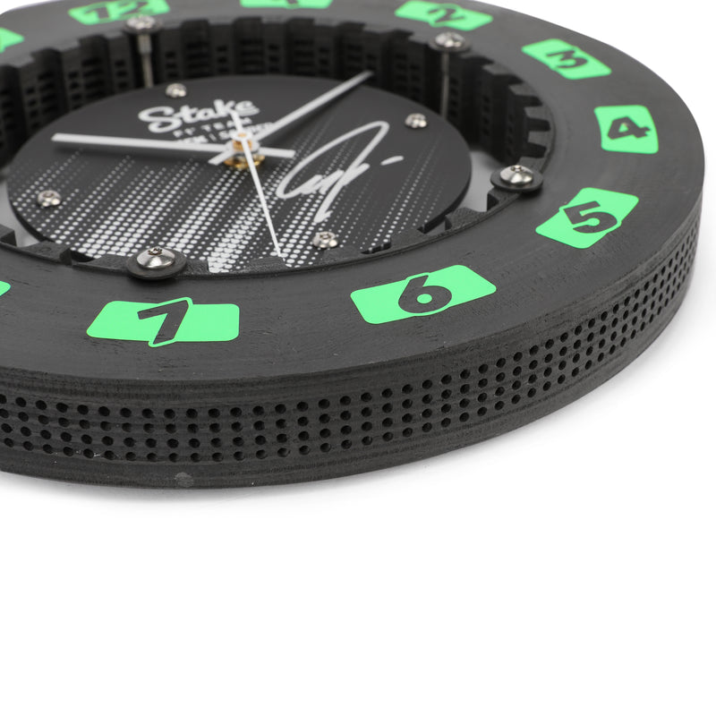 Gabriel Bortoleto Signed 2025 Stake F1 Team Kick Sauber Brake Disc Clock