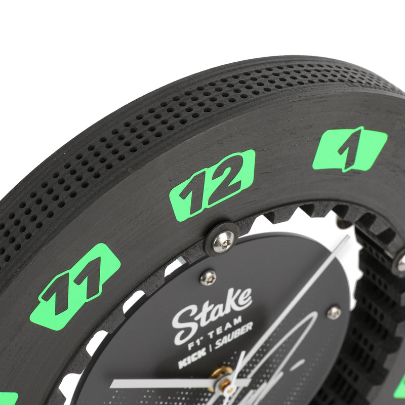 Gabriel Bortoleto Signed 2025 Stake F1 Team Kick Sauber Brake Disc Clock