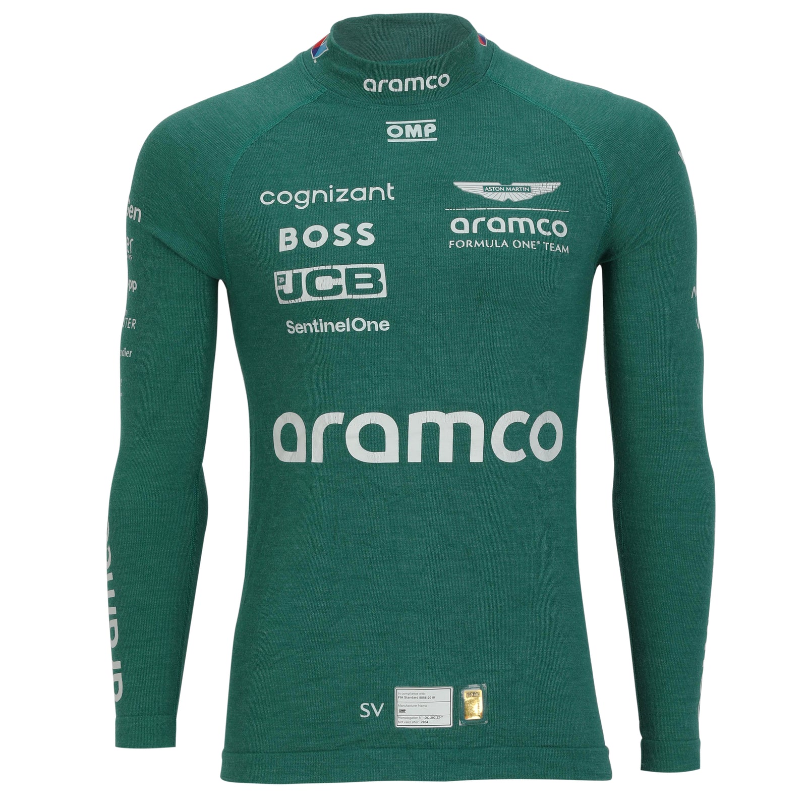 Stoffel Vandoorne 2024 Season used Aston Martin Aramco Formula One Team Nomex