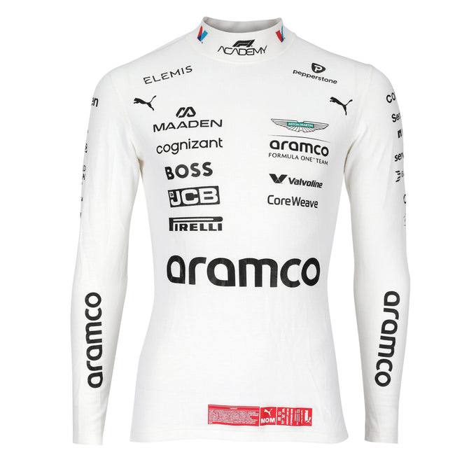 Auction LOT 126 - Tina Hausmann 2025 Aston Martin Aramco F1 Team Un-Signed Un-Used Nomex - White