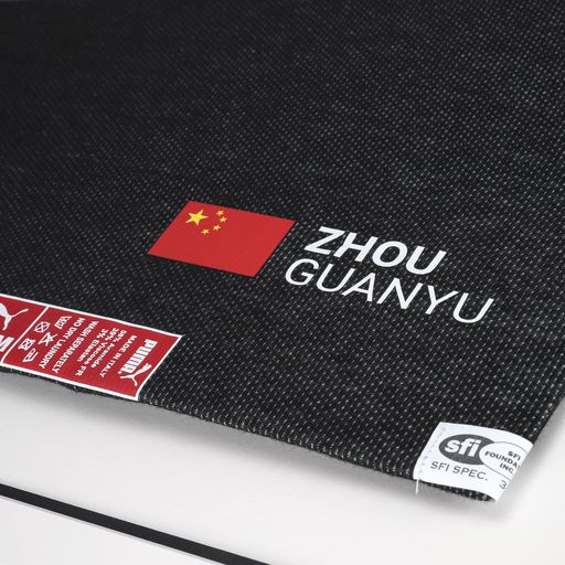 Zhou Guanyu 2023 Signed Race Spec Nomex - Stake Branding