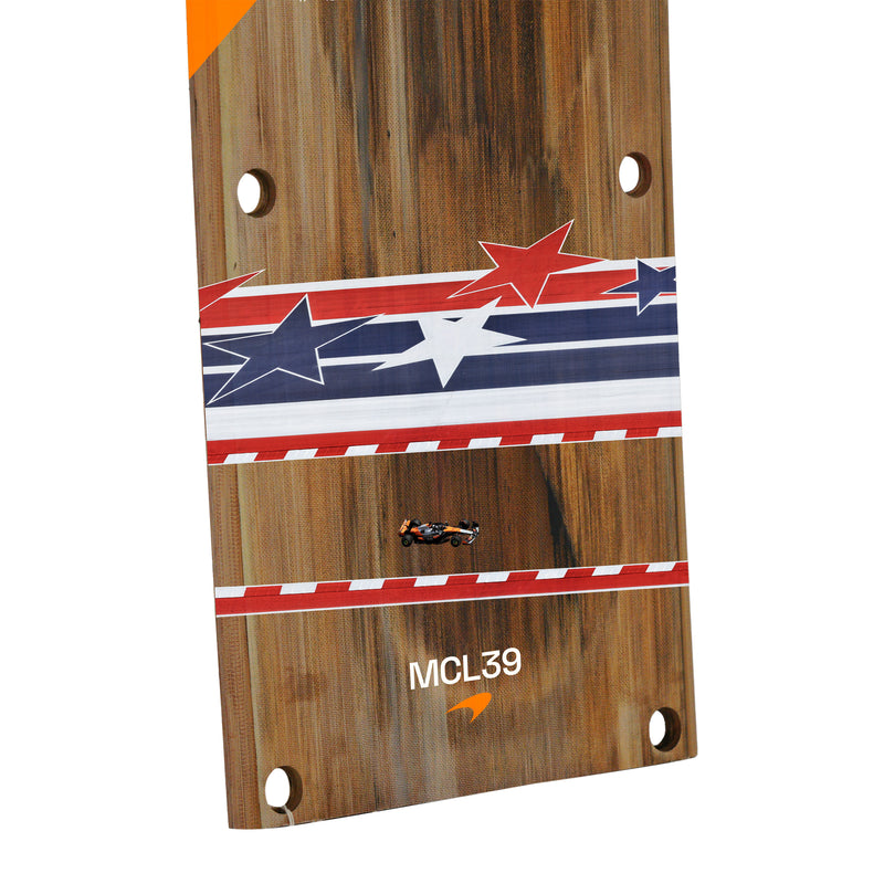 Oscar Piastri 2025 McLaren F1 Team Practice Used Front Skid Plank Wall Art - US GP