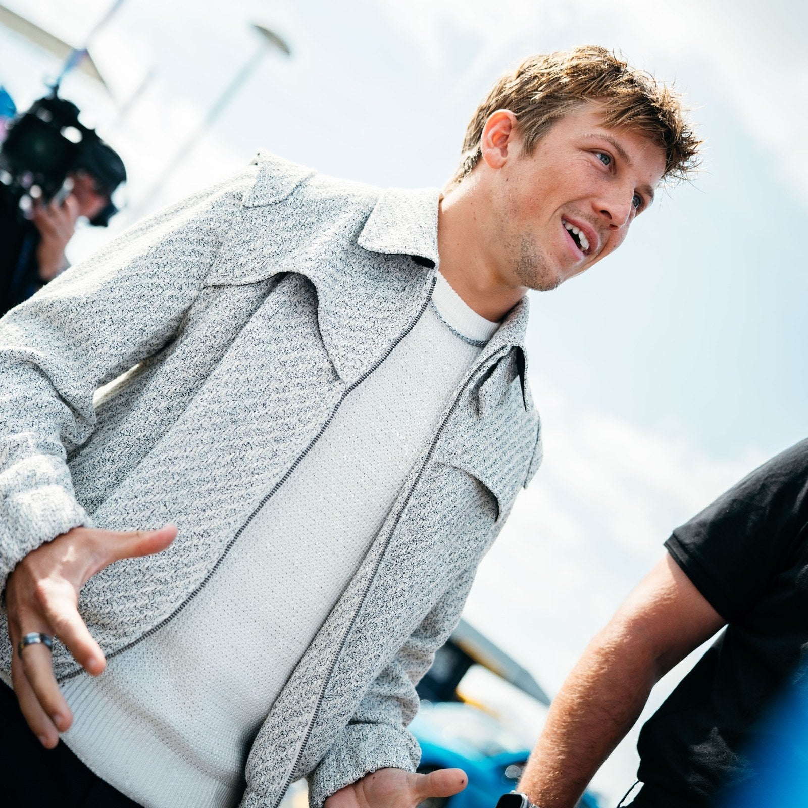 The Silverstone Auction LOT 023 - Liam Lawson Custom HUGO x VCARB Outfit by Oliver Kearney – Silverstone GP
