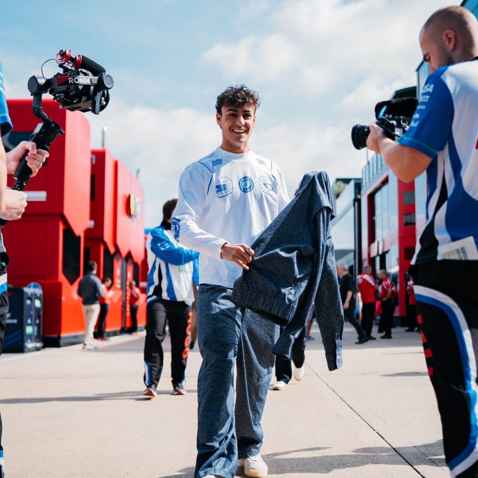 The Silverstone Auction LOT 024 - Arvid Lindblad Custom HUGO x VCARB Outfit by Oliver Kearney – Silverstone GP
