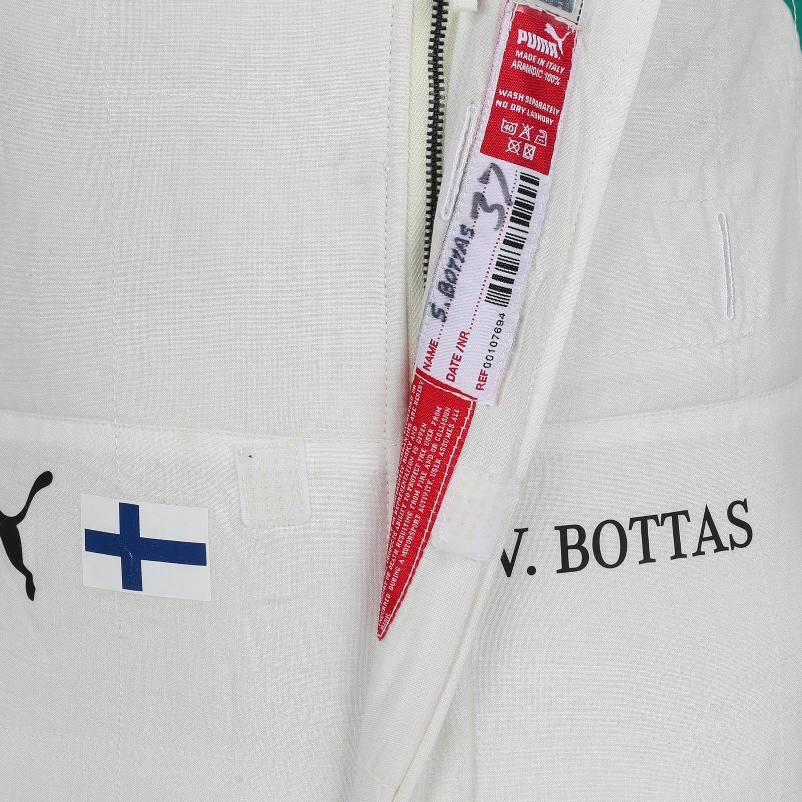 Valtteri Bottas 2018 Race Weekend Used Mercedes-AMG Petronas F1 Team Race Suit - Abu Dhabi