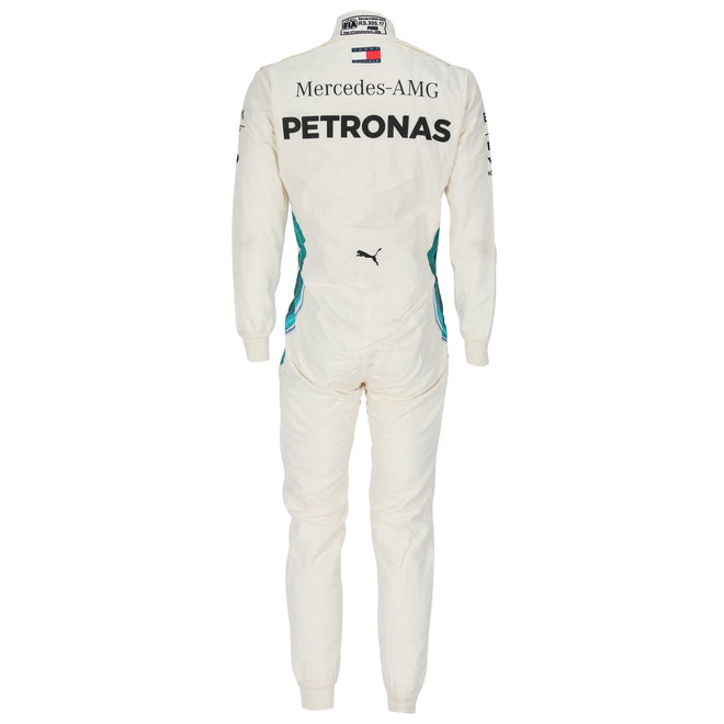 Mercedes Formula 1 Team Valtteri Bottas 2018 season used race suit collector display item