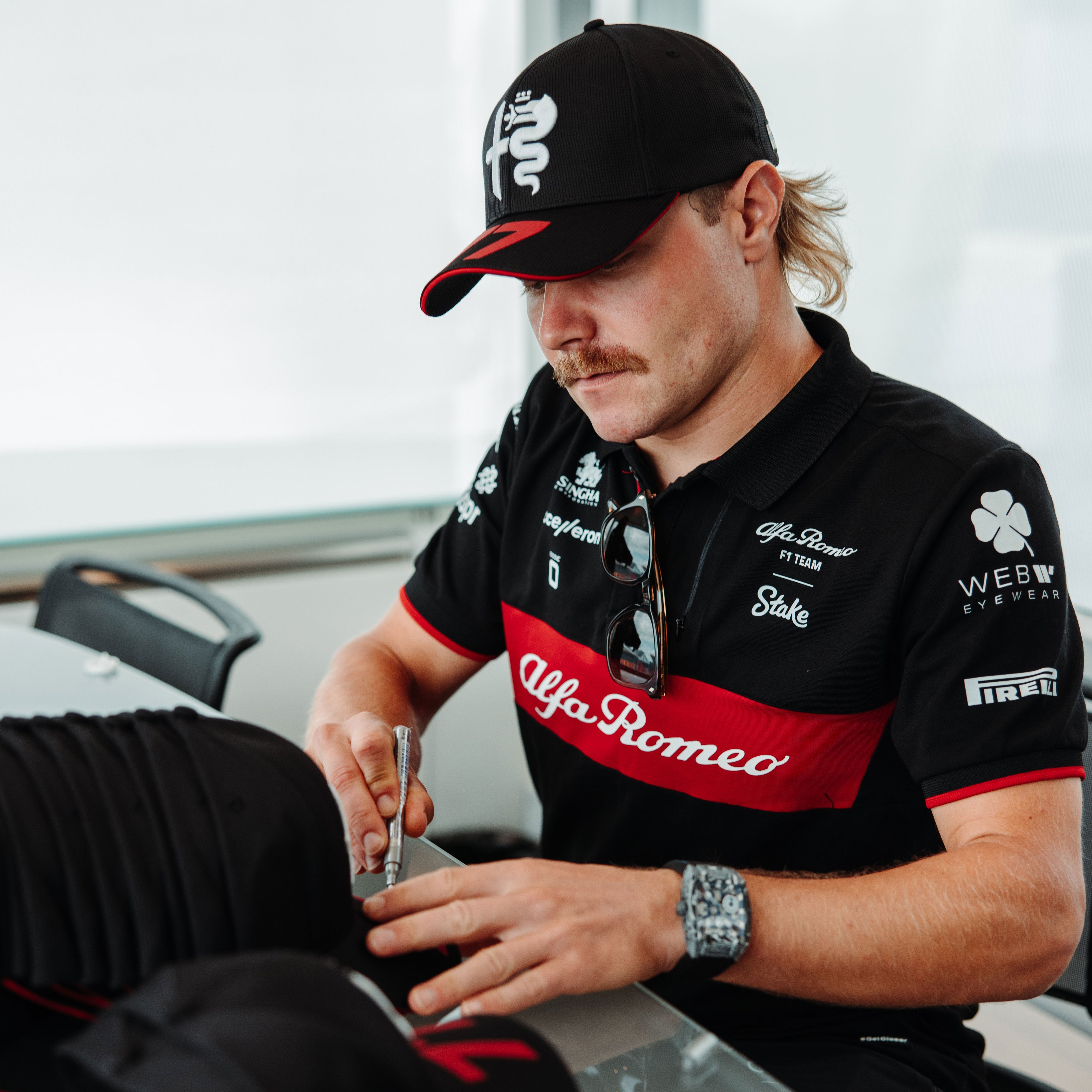 Valtteri Bottas 2023 Signed Alfa Romeo F1 Team Stake Cap