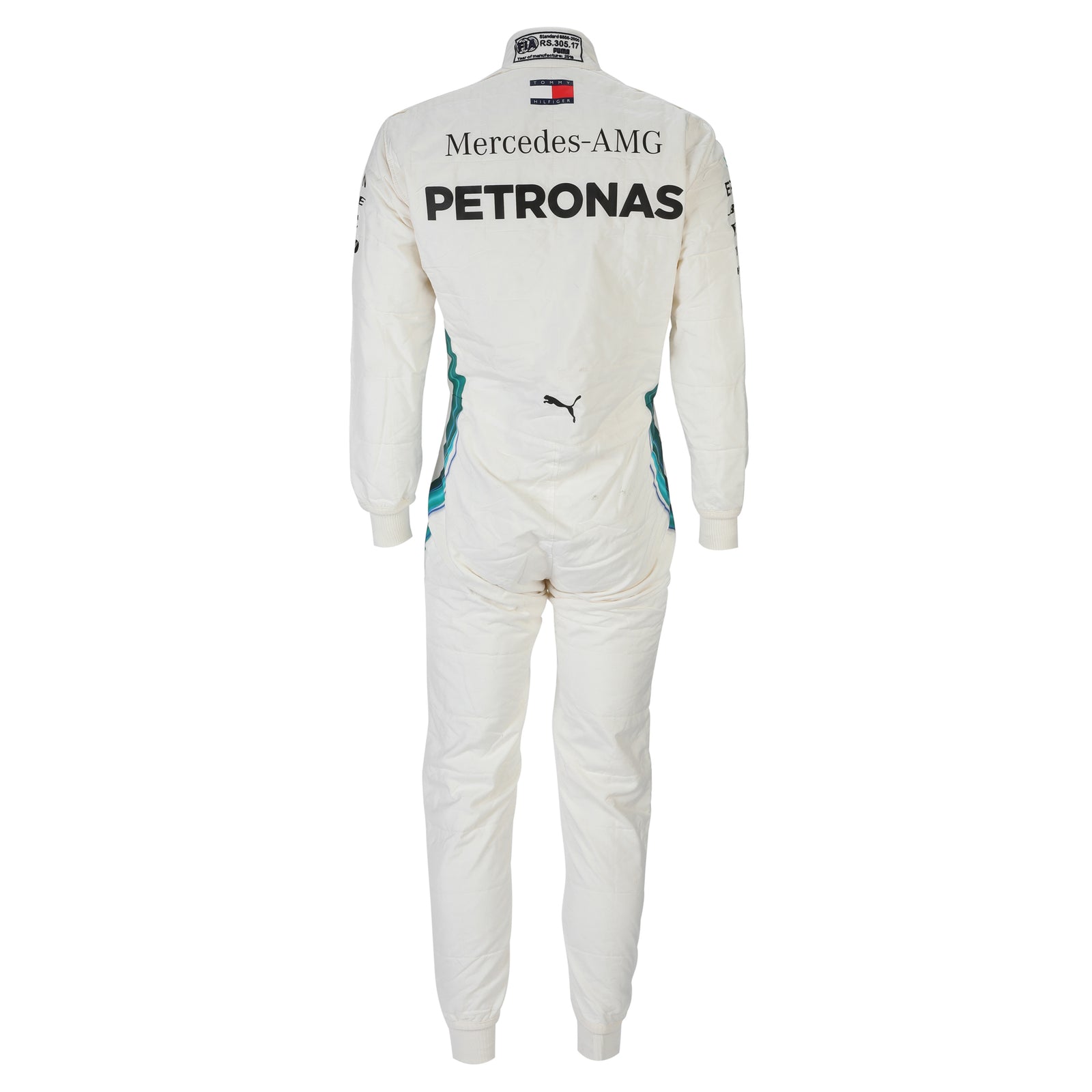 Season Launch LOT 157 - Valtteri Bottas 2018 Mercedes-AMG Petronas Formula One Team Race Suit – Singapore Grand Prix, Race Used
