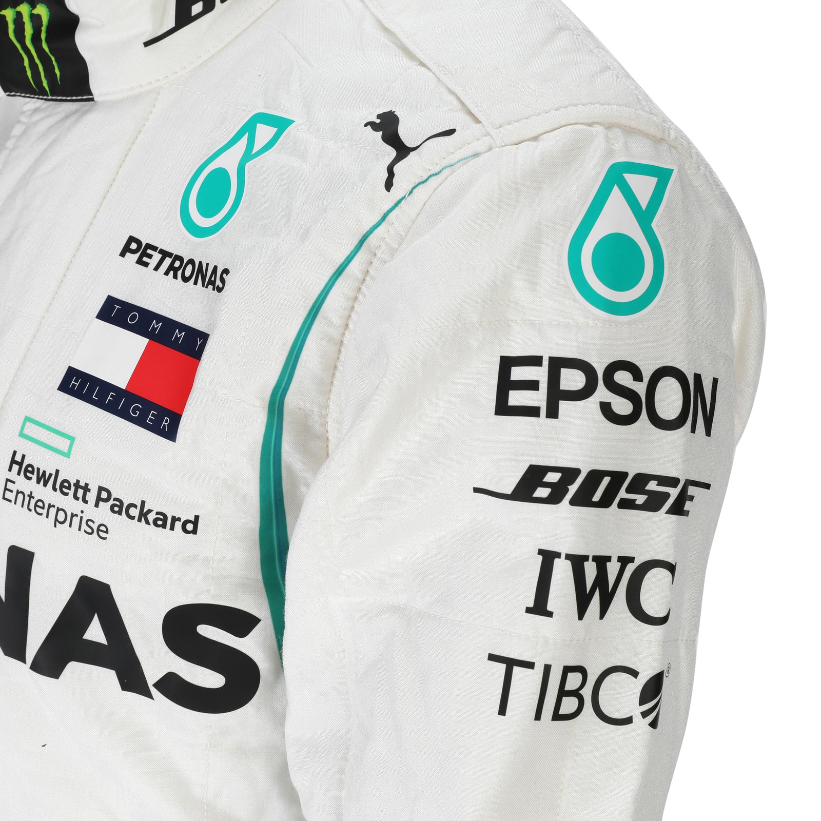 Season Launch LOT 157 - Valtteri Bottas 2018 Mercedes-AMG Petronas Formula One Team Race Suit – Singapore Grand Prix, Race Used