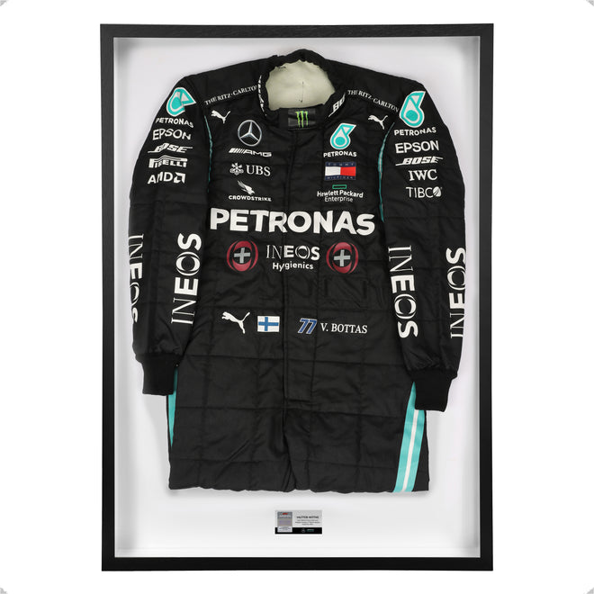 The Silverstone Auction LOT 006 - Valtteri Bottas 2020 Race Weekend Used Suit - 70th Anniversary GP