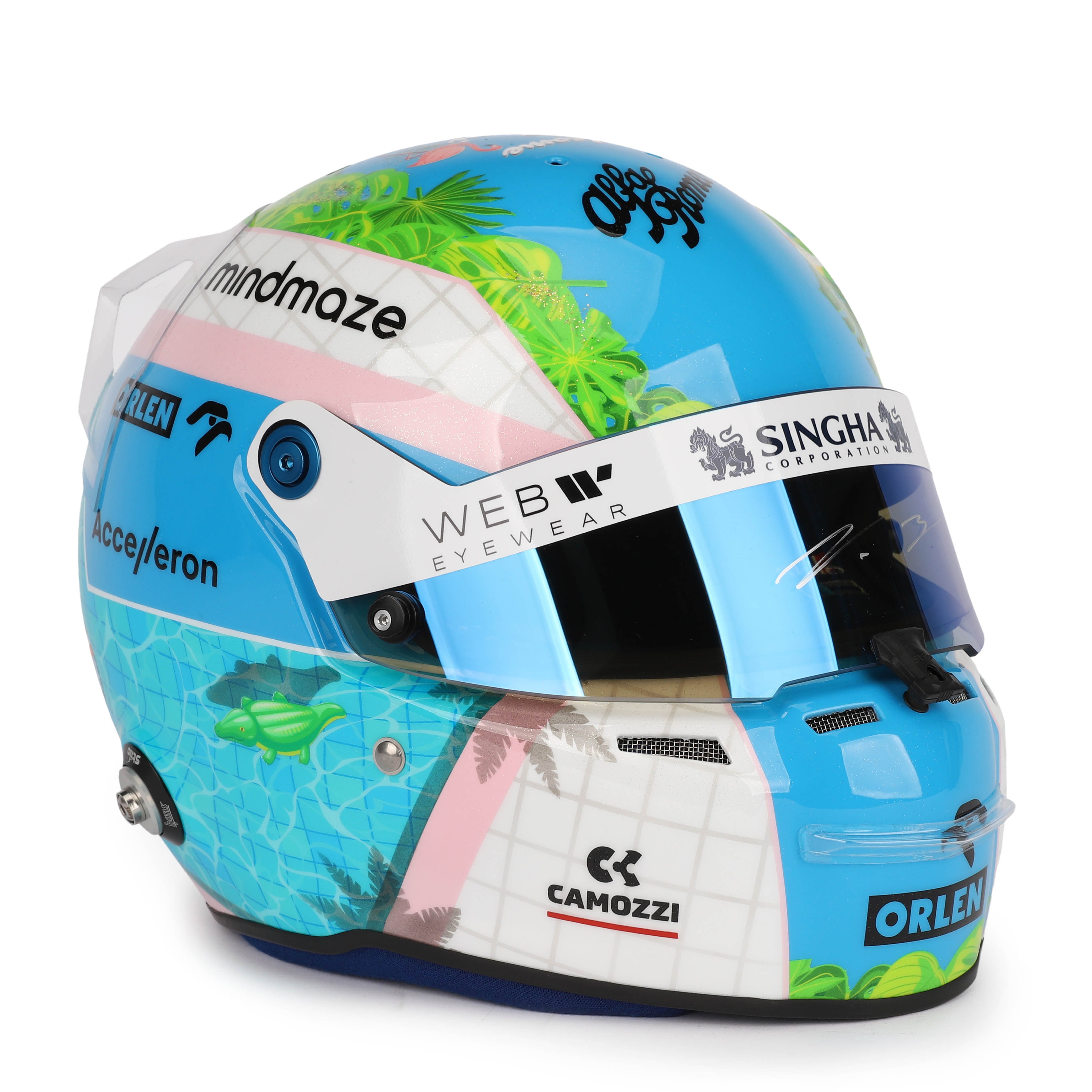 F1 Valtteri Bottas 2019 1/5ヘルメットサイン入り。 2019 Valtteri Bottas Signed Race Winning United States GP