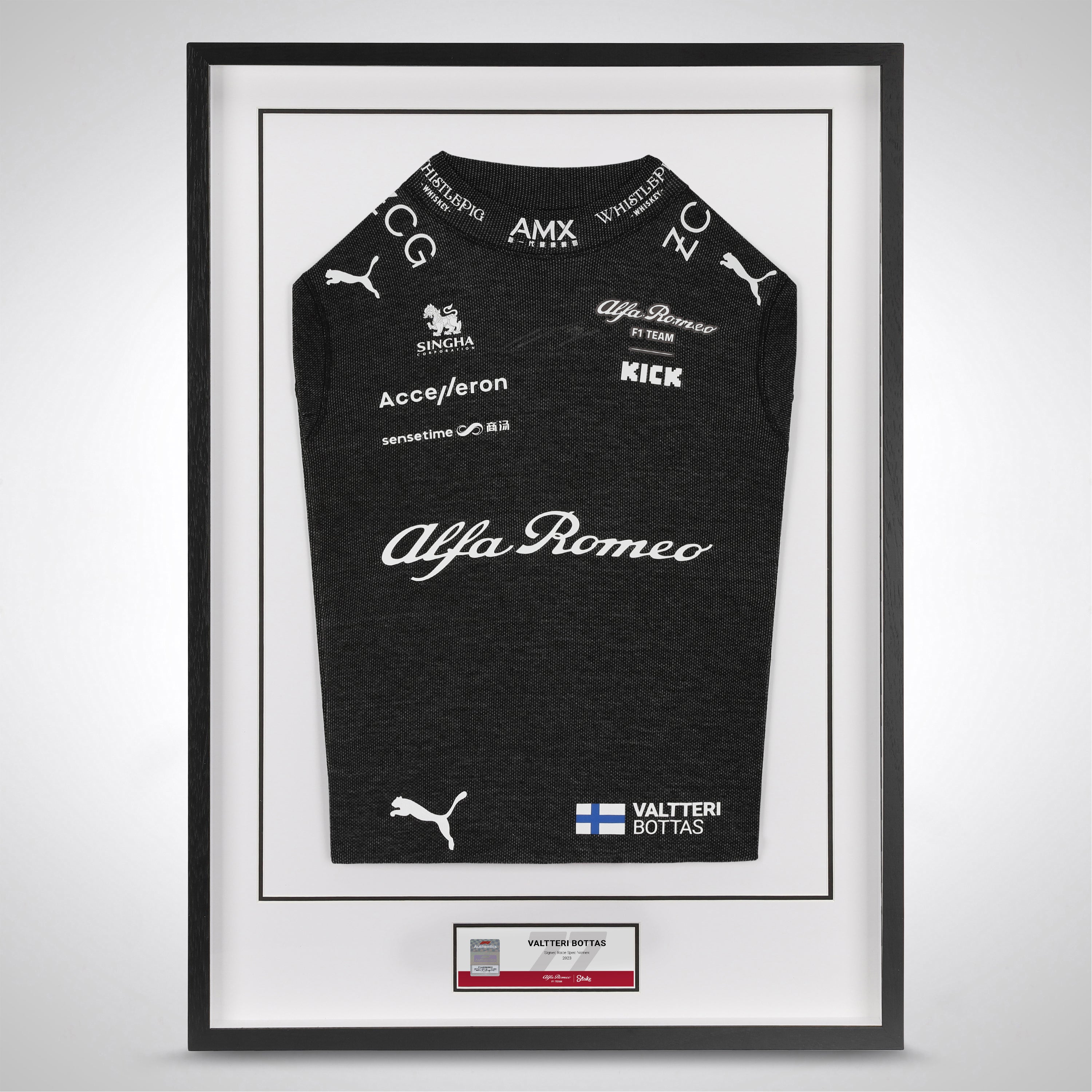 Valtteri Bottas 2023 Season Signed Alfa Romeo F1 Team KICK Race Spec Nomex Top