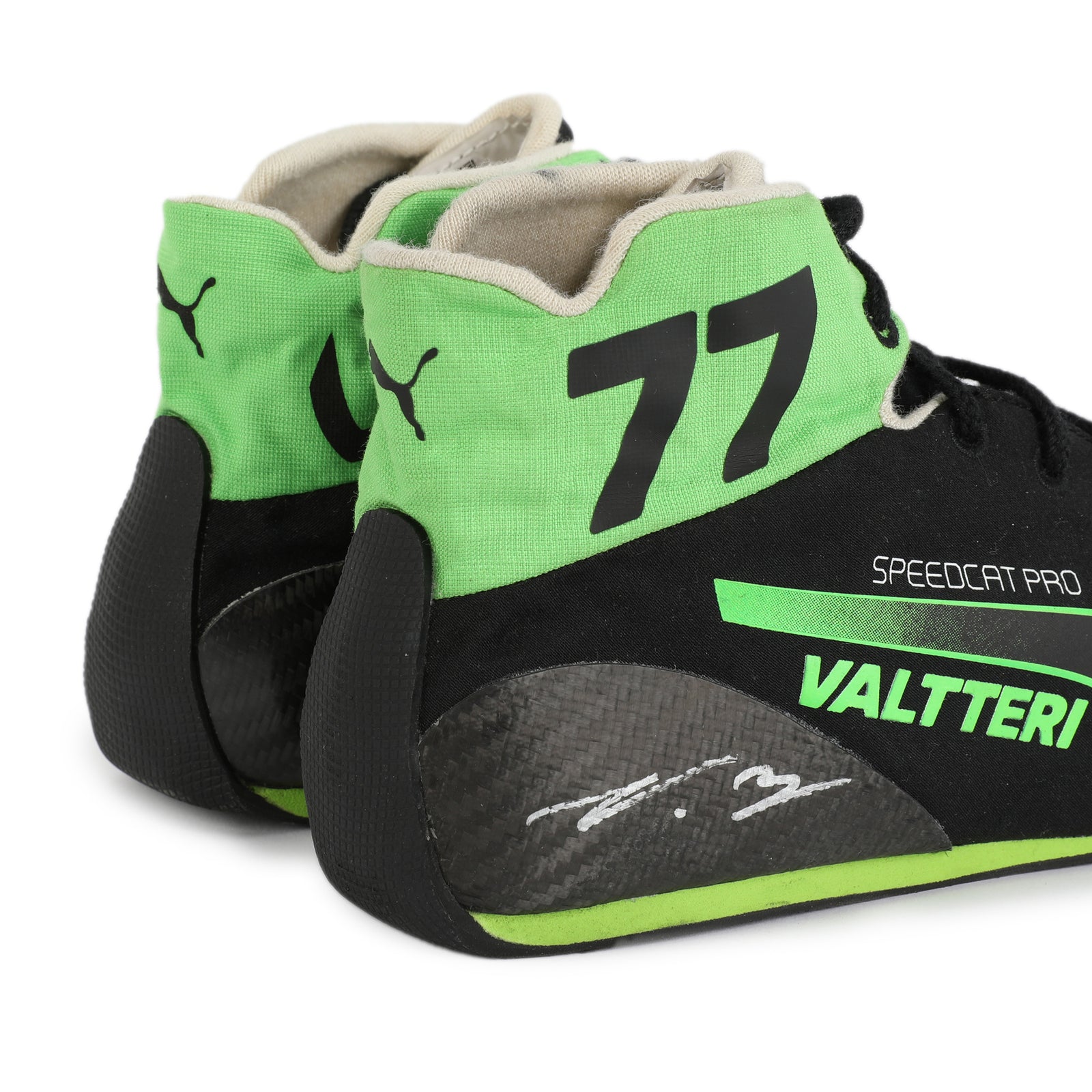 LOT 022 - Valtteri Bottas Signed Race Used Boots – 2024 Season Used