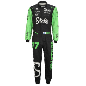LOT 129 - Valtteri Bottas Signed 2024 Stake F1 Team Kick Sauber Grand Prix Used Race Suit - Brazilian GP