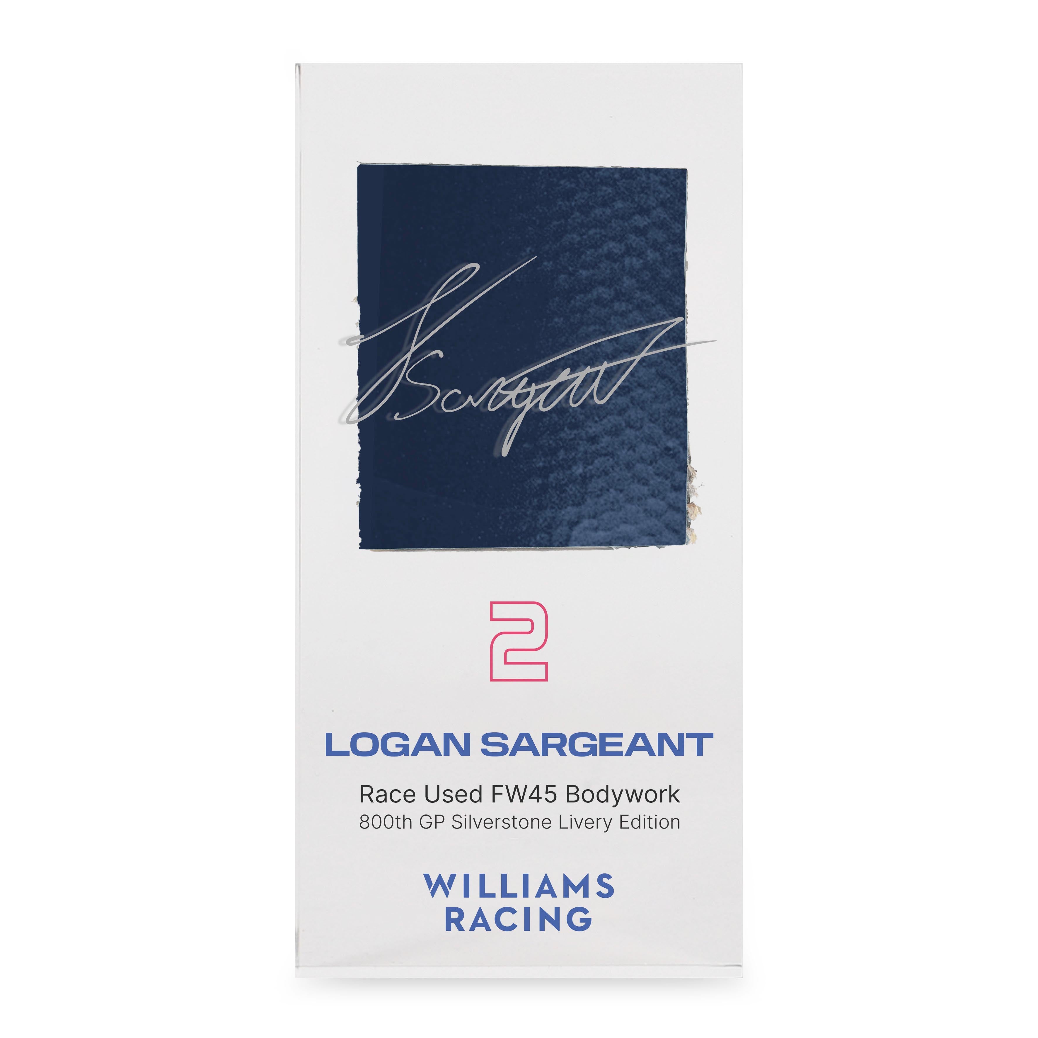 Logan Sargeant 2023 ‘Williams’ 800th Grand Prix’ Bodywork In Acrylic
