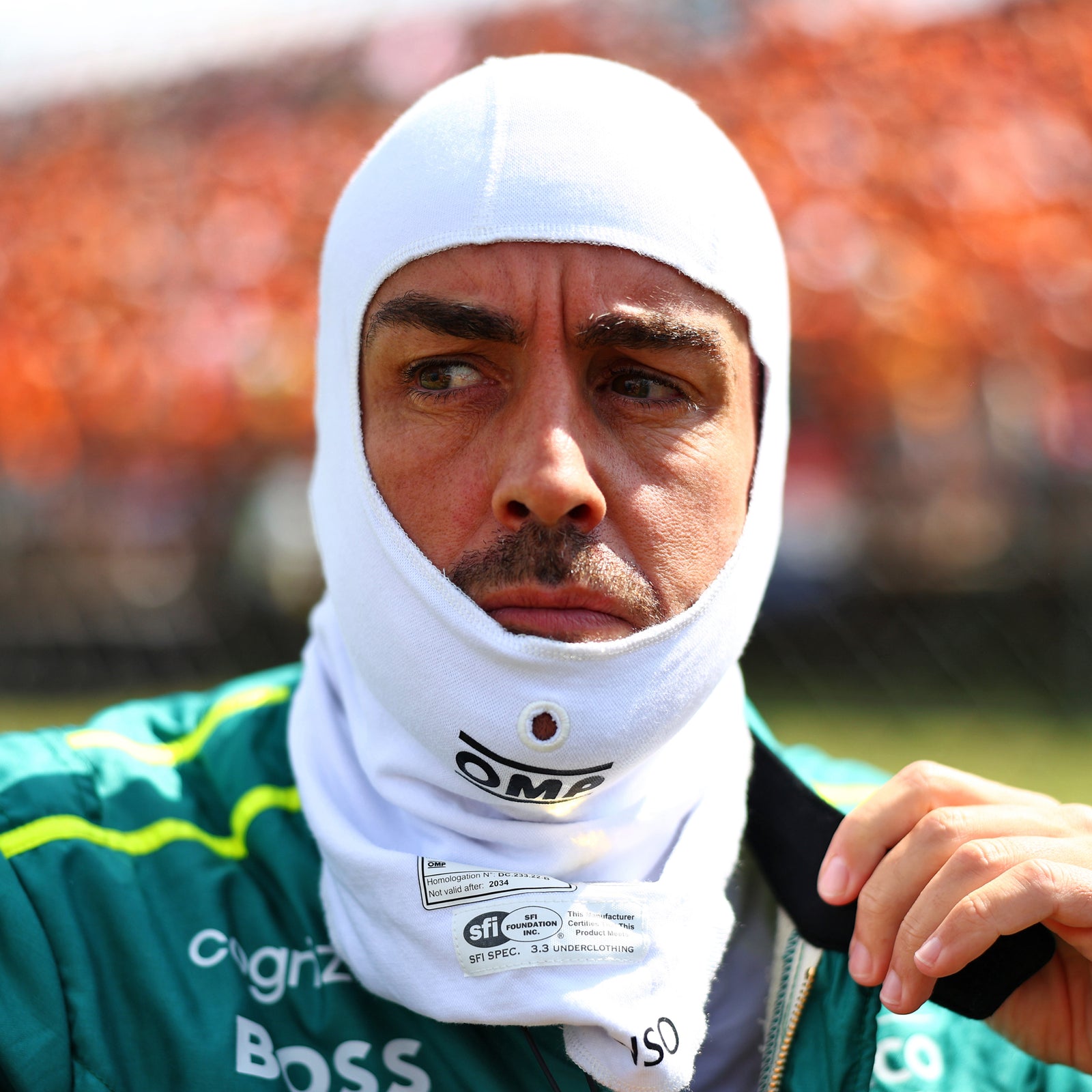 Season Launch LOT 172 - Fernando Alonso 2024 Aston Martin Aramco Formula One Team Balaclava – Grand Prix Used