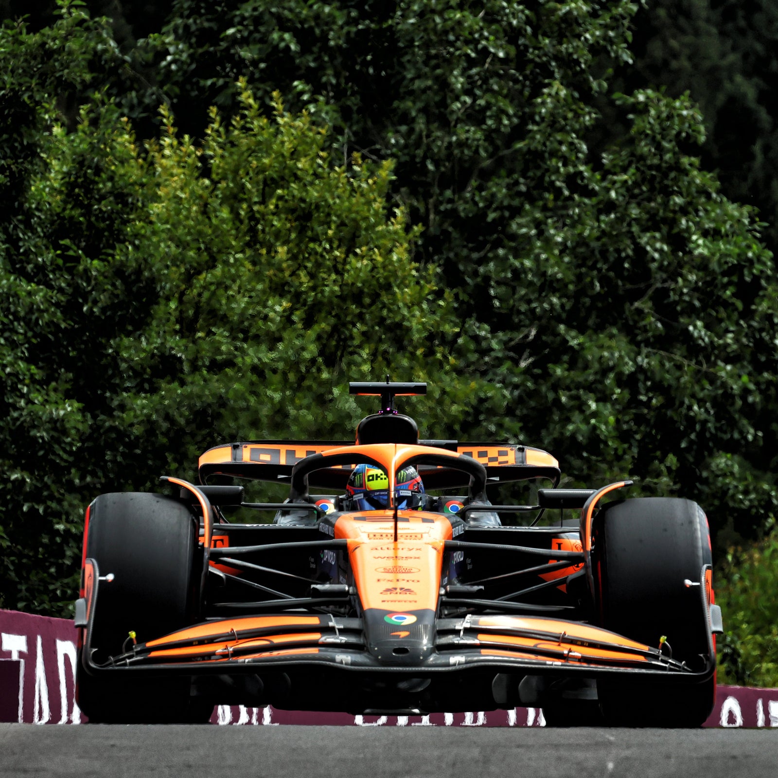 Auction LOT 067 - Oscar Piastri 2024 McLaren Formula One Team Race Used Rear Skid Plank Wall Art - Belgian GP