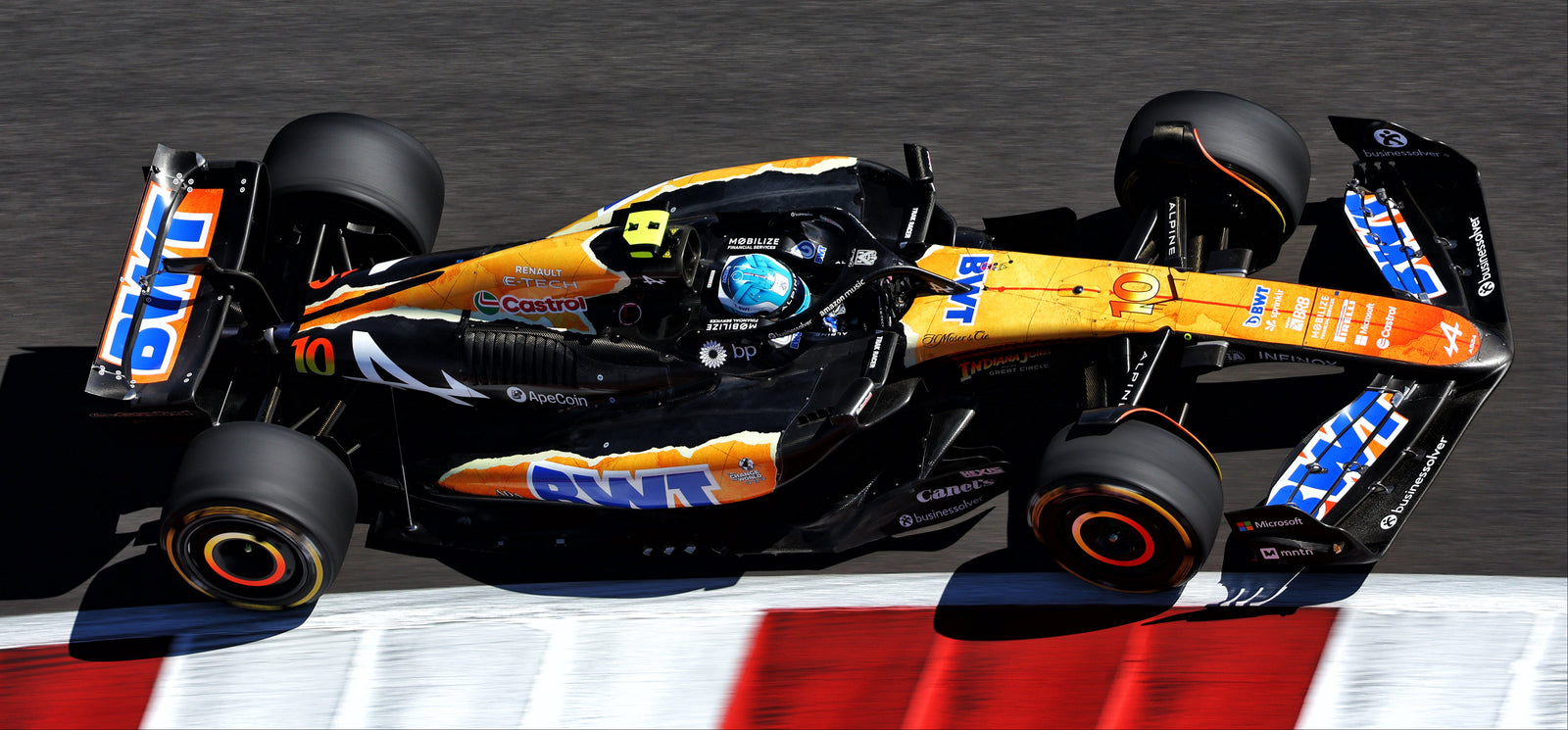 LOT 510 - Pierre Gasly Signed 2024 BWT Alpine F1 Team Helmet - US GP Used