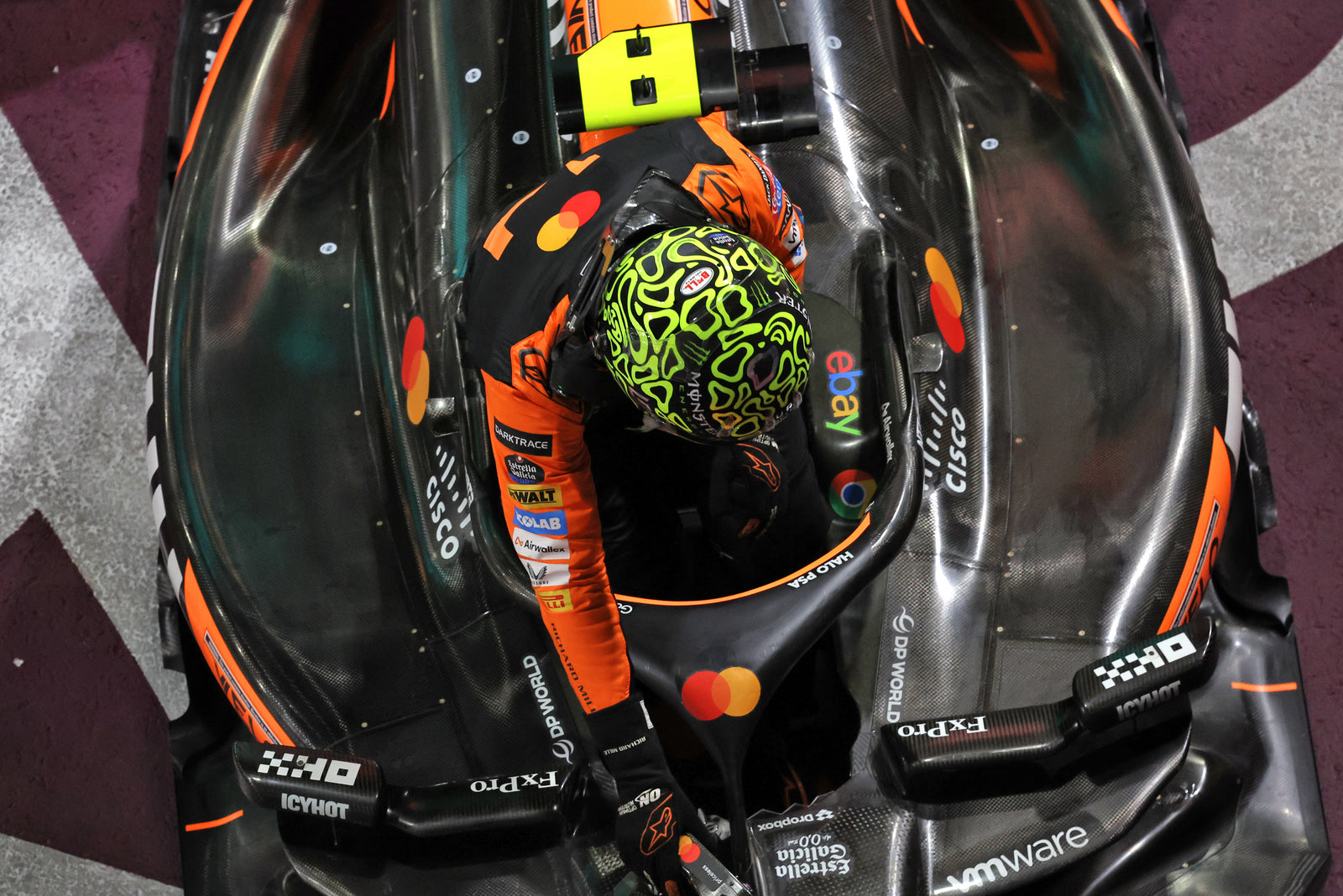 Lando Norris 2024 Signed Replica Helmet - Las Vegas GP