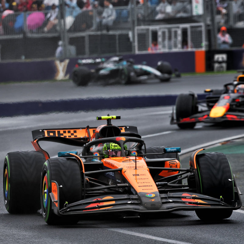 Lando Norris leading the Australian 2025 GP