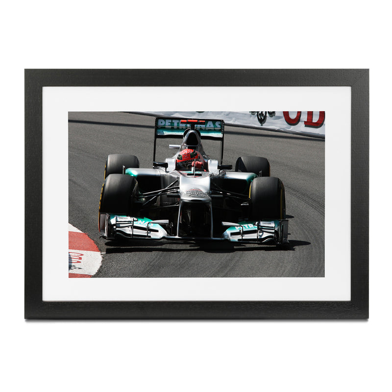 Michael Schumacher 2012 Mercedes AMG Petronas Print - Monaco GP - Traditional Frame
