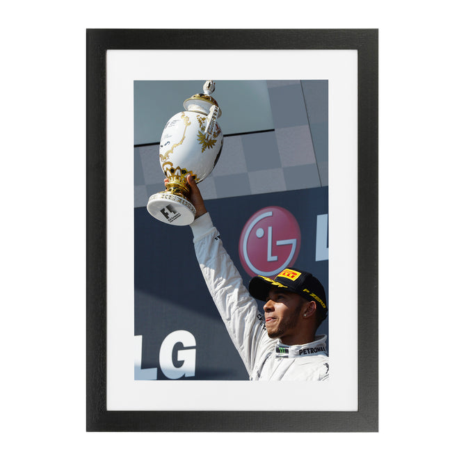 Lewis Hamilton 2013 Mercedes AMG Petronas Framed Print - Hungarian GP