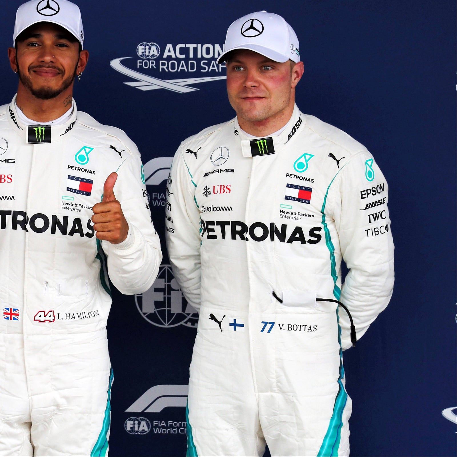Formula 1 Mercedes AMG Petronas Valtteri Bottas 2018 Brazilian GP race suit collectible