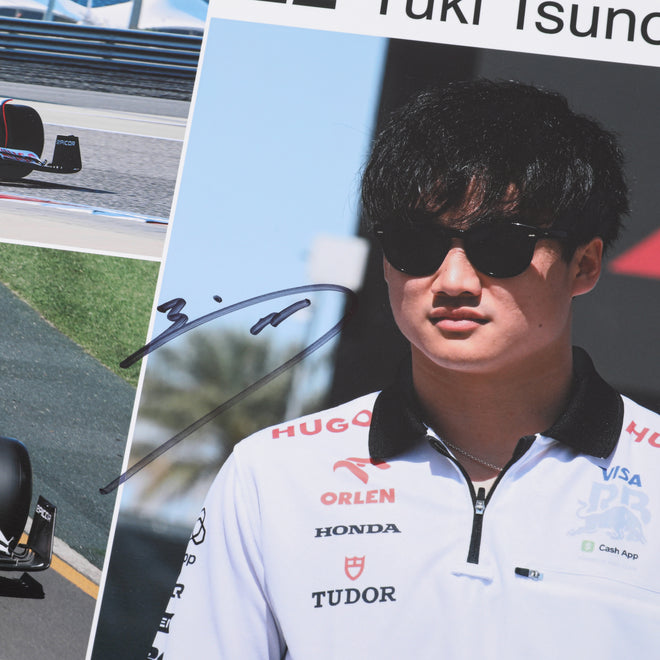 LOT 564 - Yuki Tsunoda 2024 VCARB Signed Poster - Make-A-Wish