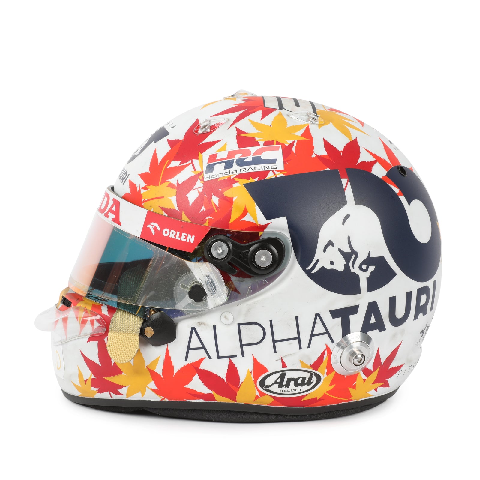 The Silverstone Auction LOT 003 - Yuki Tsunoda 2023 AlphaTauri Race Worn Helmet - Bahrain GP