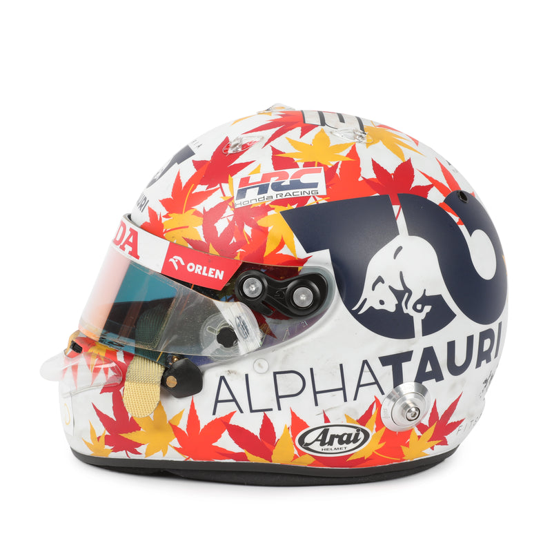 Yuki Tsunoda 2023 AlphaTauri Race Worn Helmet - Bahrain GP